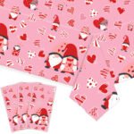 Valentine's Day Party Disposable Tablecloth Faceless Gnome Love Heart Table Cover - Image 2
