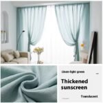 Simple Household Use Sunshade Light Transmission Nontransparent Curtain - Image 9