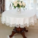 Tablecloth Chair Cover Lace Oval Round Tea Table Cloth Tablecloth - Image 2