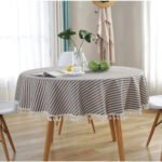 Waterproof Tablecloth Mediterranean Style Blue Striped Tassel Table Cloth Tablecloth Cotton Linen Coffee Table Cloth Cover Towel - Image 7