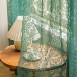 Lace Curtain Fantasy Dark Green Horse Leather - Image 4