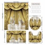 Shower Room Waterproof Swan Curtain Suit - Image 3