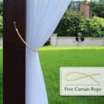 Outdoor Shading Door Curtain Waterproof Curtain Pavilion Balcony White Mesh Curtains Terrace Window Screen - Image 9