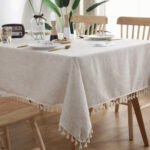 Waterproof Tablecloth Mediterranean Style Blue Striped Tassel Table Cloth Tablecloth Cotton Linen Coffee Table Cloth Cover Towel - Image 9
