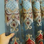 Modern Style Living Room European Hollow Embroidery Curtains Thickened Velvet Bedroom Light-proof French Windows 2-piece Set - Image 3