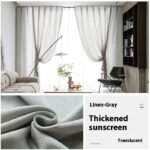 Simple Household Use Sunshade Light Transmission Nontransparent Curtain - Image 7