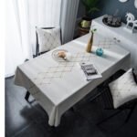 Waterproof Tablecloth Mediterranean Style Blue Striped Tassel Table Cloth Tablecloth Cotton Linen Coffee Table Cloth Cover Towel - Image 2