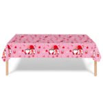 Valentine's Day Party Disposable Tablecloth Faceless Gnome Love Heart Table Cover - Image 5