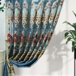 Modern Style Living Room European Hollow Embroidery Curtains Thickened Velvet Bedroom Light-proof French Windows 2-piece Set - Image 2