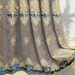 Luxury Velvet Embroidered Curtains, 1 Pair, Vintage Style, Blackout, UV Protection, Thick, Suitable For Bedroom And Living - Image 4