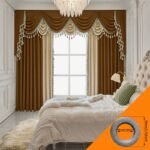 Finished Retro Villa Living Room Bedroom High-grade Thickened Light Luxury Velvet Splicing Curtains, Curtain Drapes Need To Be Purchased