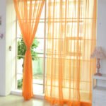 Solid Color Glass Mesh Curtains Transparent Color Ready-made Curtain Punch-free - Image 9