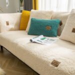 Modern Solid Color Winter Lamb Wool Sofa Towel Thicken Plush Soft And Smooth Sofa Covers For Living Room Anti-slip Couch Cover - Image 5